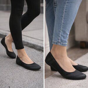 ADIDAS NEO WOMENS MESH FLAT Slip Ons BLACK - size 7 - 7.5